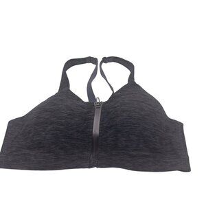 Victorias Secret Knockout Front Close Sports Bra 34C Gray Racerback Adjustable